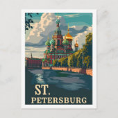 Petersburg Russland Vintager berühmter Reiseort Postkarte (Vorderseite)