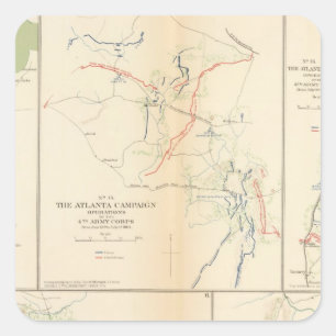 Petersburg, VA, Atlanta-Kampagne Quadratischer Aufkleber