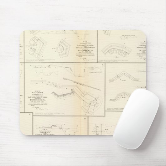 Petersburg, Va Batterien, Belagerung Mousepad (Mit Mouse)