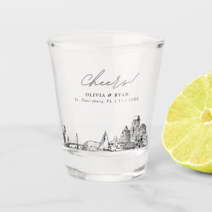 Petersburger Gastgeschenk Hochzeit Personalisiert  Schnapsglas