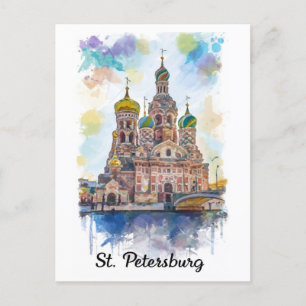 Petersburger Kirche Russland Postkarte