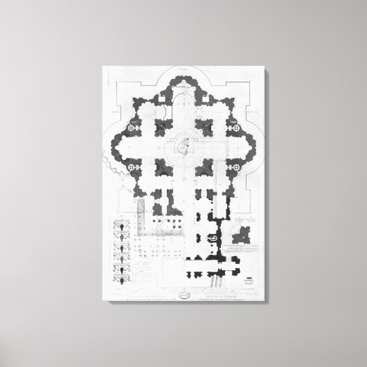 Petersdom-Plan Leinwanddruck (Vorderseite)