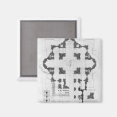 Petersdom-Plan Magnet (Vorderseite/Rückseite)