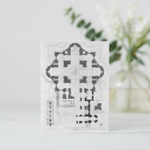 Petersdom-Plan Postkarte (Stehend Vorderseite)