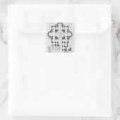 Petersdom-Plan Quadratischer Aufkleber (Tasche)