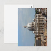 Petersdom, Rom, Dach der Engelsburg Postkarte (Vorne/Hinten)