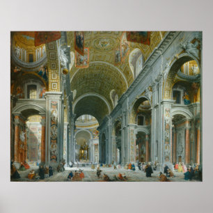 Petersdom Rom Giovanni Panini Fine Art Poster