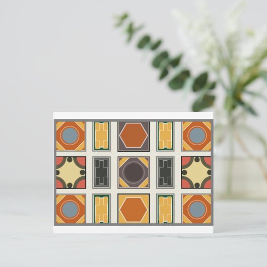 Petersdom Rom Inspiriertes Fliesendesign Postkarte (Stehend Vorderseite)