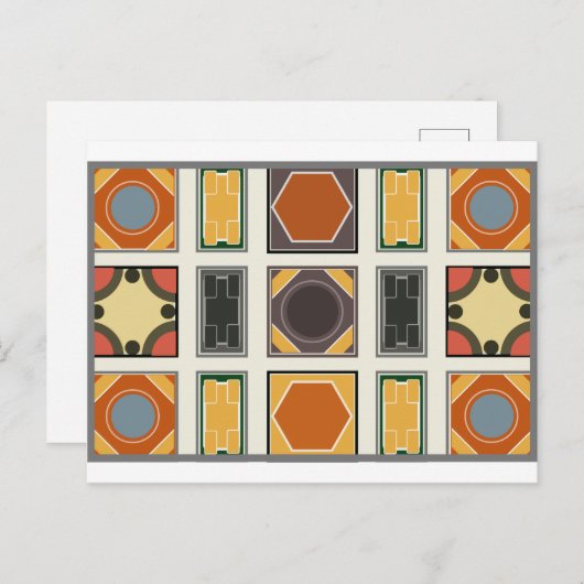 Petersdom Rom Inspiriertes Fliesendesign Postkarte (Vorne/Hinten)