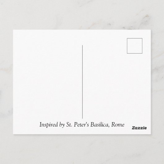 Petersdom Rom Inspiriertes Fliesendesign Postkarte (Rückseite)