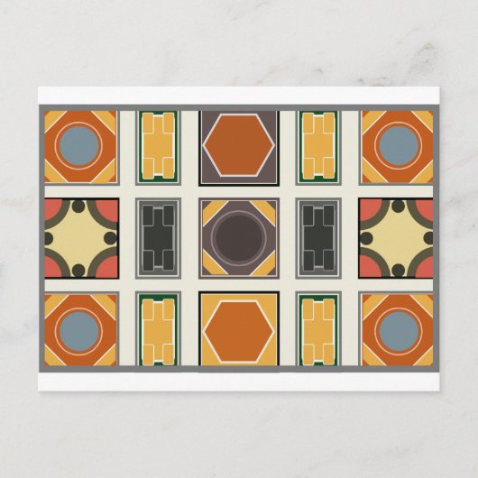 Petersdom Rom Inspiriertes Fliesendesign Postkarte (Vorderseite)