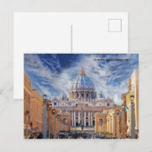 Petersdom Rom Vatikanstadt Feiertagspostkarte (Vorne/Hinten)