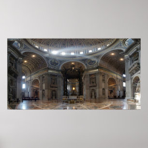 Petersdom und der Baldacchino Poster