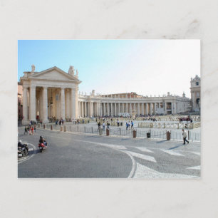 Petersdom und Kolumnen in Vatikanstadt. Postkarte