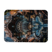 Petersdom und Platz am Abend Magnet (Horizontal)