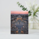 Petersdom und Platz bei Sonnenuntergang Postkarte (Stehend Vorderseite)