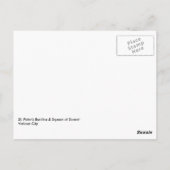 Petersdom und Platz bei Sonnenuntergang Postkarte (Rückseite)