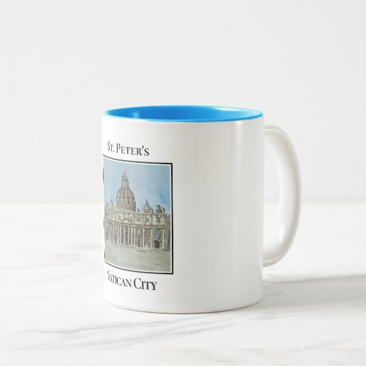 Petersdom, Vatikanstadt, Italien Zweifarbige Tasse (VorderseiteRechts)