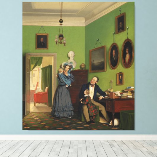 Petersen Familienbilanz von Wilhelm Ferdinand Bend Leinwanddruck (Insitu (Holzboden))