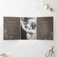 Petersilie, geblümte braune Hochzeit im Herbst