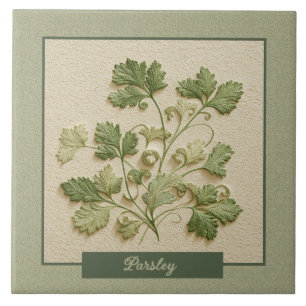 Petersilie Kraut Küche Grün Faux-Relief Fliese