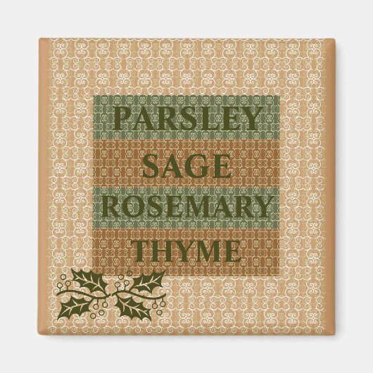 Petersilie, Salbei-Rosmarin, thyme Küche Magnet (Vorne)