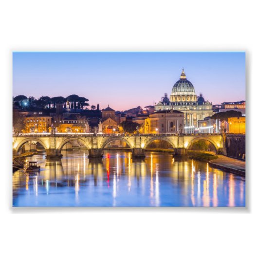 Peterskathedral am Abend Rom Italien Fotodruck (Vorne)