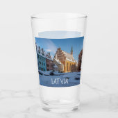 Peterskirche im Winter in Riga, Lettland Glas (Vorderseite)