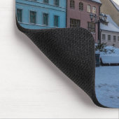 Peterskirche im Winter in Riga, Lettland Mousepad (Ecke)