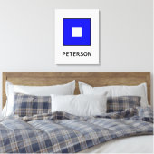 Peterson Familienname Nautic Flag Leinwanddruck (Insitu (Schlafzimmer))