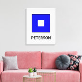 Peterson Familienname Nautic Flag Leinwanddruck (Insitu (Wohnzimmer))