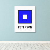 Peterson Familienname Nautic Flag Leinwanddruck (Insitu (Holzboden))