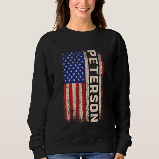 Peterson Nachname Shirt Peterson Name American Fl (Vorderseite)