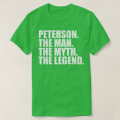 Peterson Peterson Familienname Peterson Nachname P T-Shirt (Design vorne)