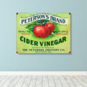 Peterson's Cider Vinegar Label Leinwanddruck (Insitu (Holzboden))