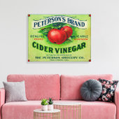 Peterson's Cider Vinegar Label Leinwanddruck (Insitu (Wohnzimmer))