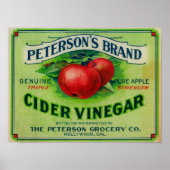Peterson's Cider Vinegar Label Poster (Vorne)