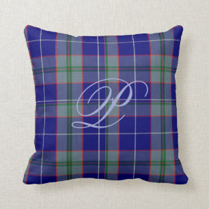 Petersontartan-Monogramm-Kissen Kissen