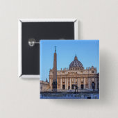 Petersplatz in Vatikanstadt - Rom, Italien Button (Vorne & Hinten)