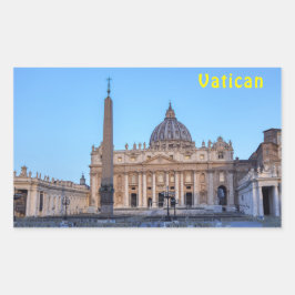 Petersplatz in Vatikanstadt - Rom, Italien Rechteckiger Aufkleber