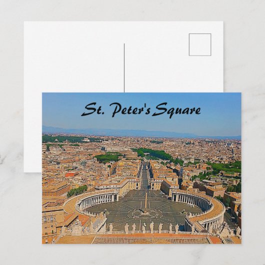Petersplatz Postkarte (Vorne/Hinten)
