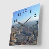 Petersplatz Quadratische Wanduhr (Winkel)