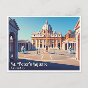 Petersplatz Vatikanstadt Postkarte