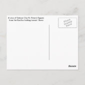 Petersplatz Vatikanstadt Postkarte (Rückseite)