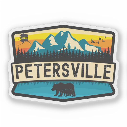 Petersville, Alaska Aufkleber (Vorderseite)