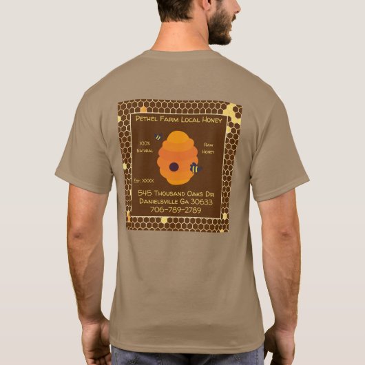 Pethel Farm Local Honey Edited T - Shirt (Rückseite)