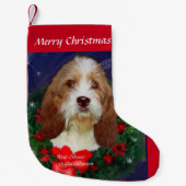 Petit Basset Griffon Vendeen Christmas Kleiner Weihnachtsstrumpf (Vorderseite)