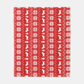 Petit Basset Griffon Vendeen Christmas PBGV Hunde Fleecedecke (Vorderseite)