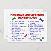 PETIT BASSET GRIFFON VENDEEN Immobiliengesetze 2 Postkarte (Vorne/Hinten)