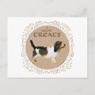 Petit Basset Griffon Vendeen Leckereien Postkarte